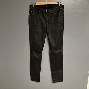 Eileen Fisher Straight Leg Pants Black Shiny women’s size 8 great condition